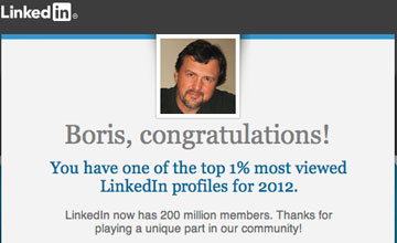 top 1 percent on Linkedin